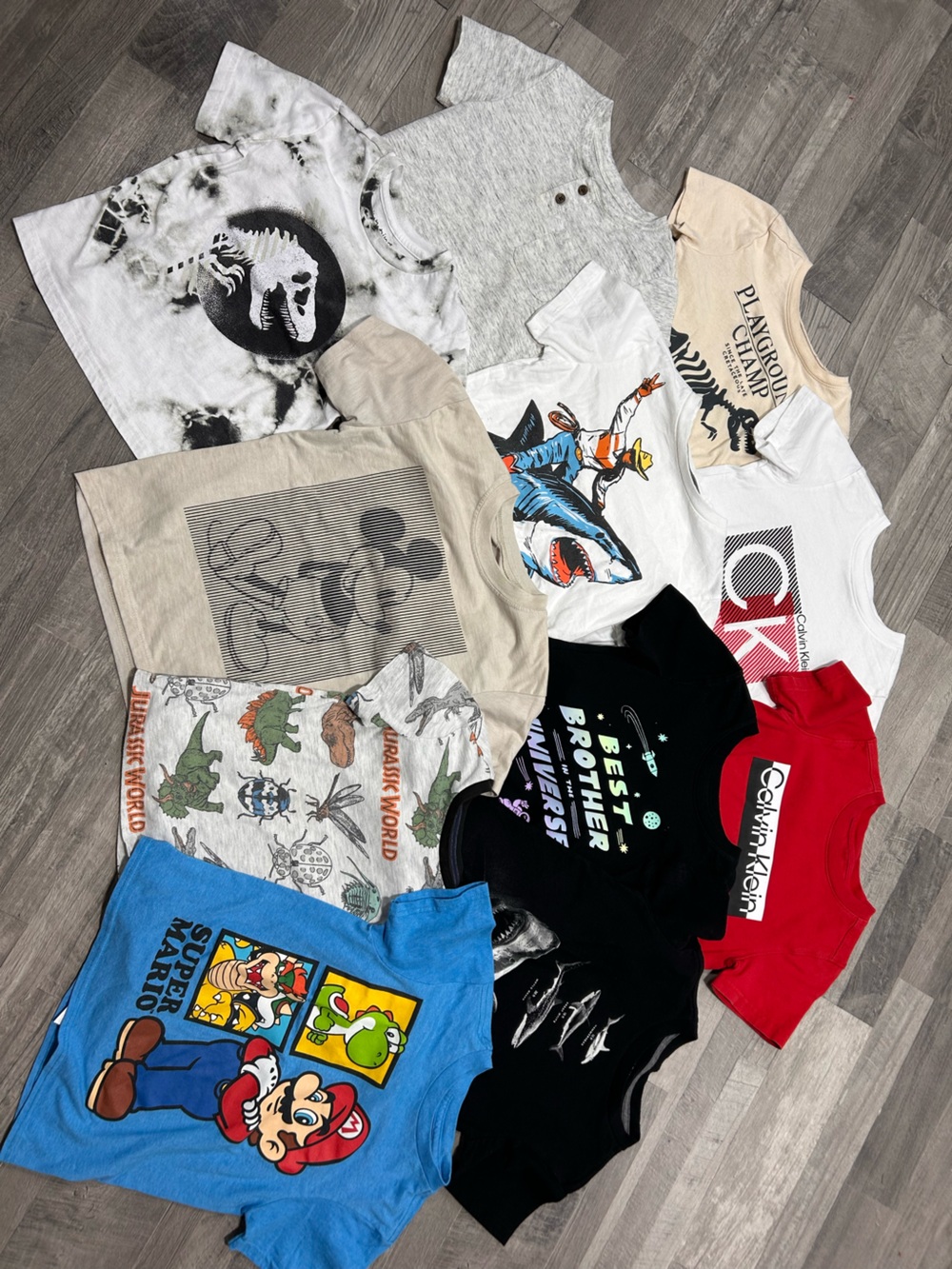Toddler Boys Graphic Print Short Sleeve Tee Top Bundle 5/6